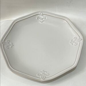 Better Homes And Gardens White Gray Octagonal Dinnerware 10 1/4 in X 1 1/4 Tall